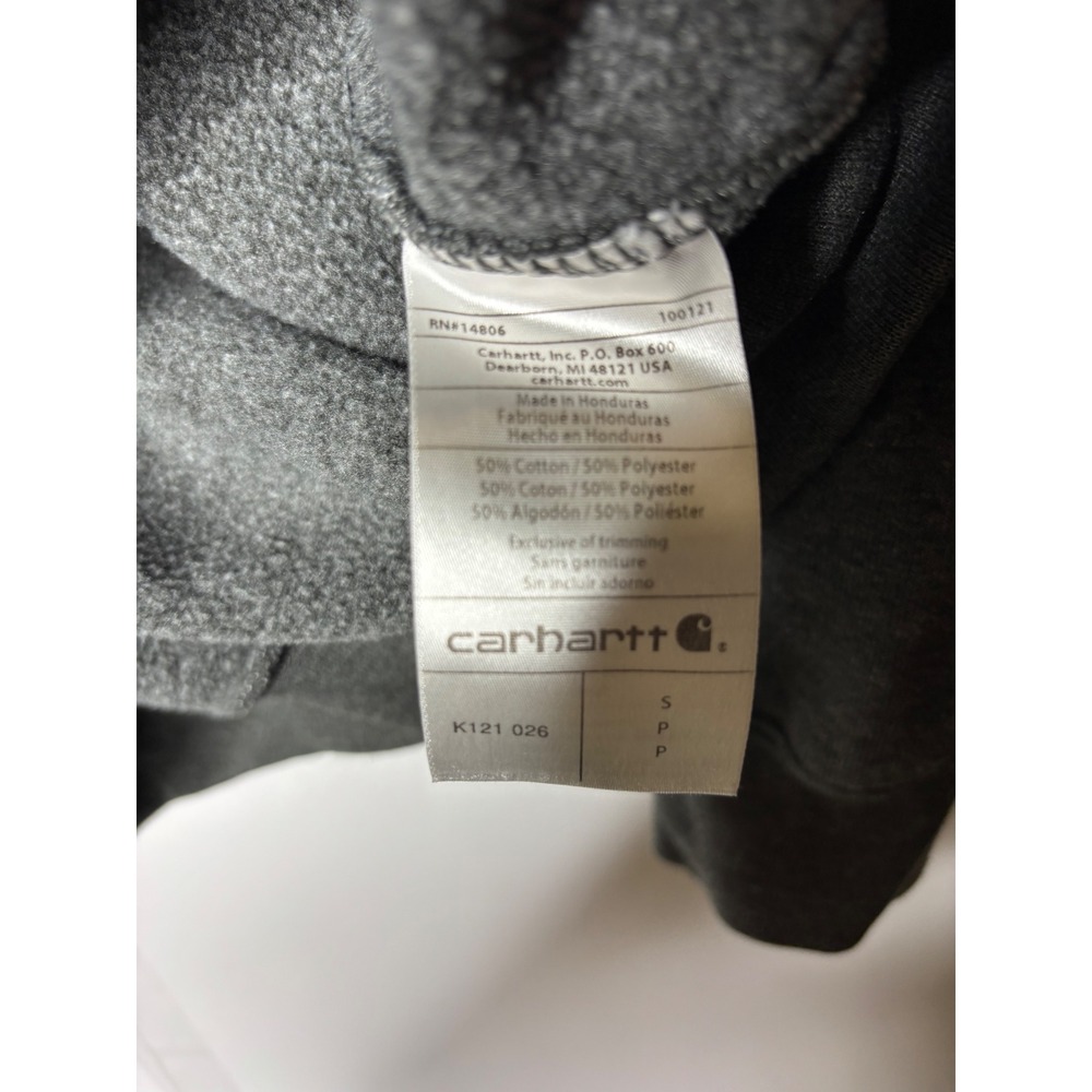 Carhartt Mens K121 Loose Fit Hoodie Charcoal Gray Opal Construction Small - Picture 4 of 8